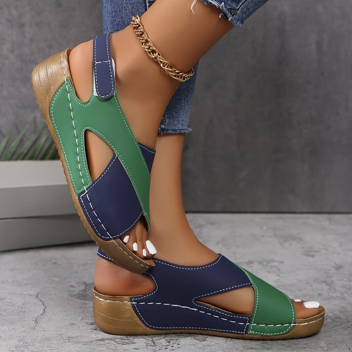 sandals : Lucy - Sandales à semelles compensées confortables avec soutien de la voûte plantaire in van Seroa