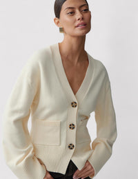 Weicher Strickcardigan mit Knöpfen für Damen