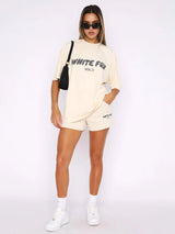 other : Sophie – Ensemble Lounge T-shirt Graphique Oversize et Short à Cordon in van Seroa