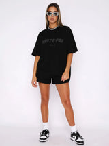 other : Sophie – Ensemble Lounge T-shirt Graphique Oversize et Short à Cordon in van Seroa