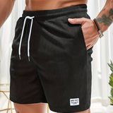 skirts : Luca – Short Décontracté en Velours Côtelé Léger avec Cordon de Serrage in Noir van Seroa
