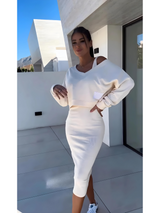 dresses : Aisa | Ensemble Femme Robe Sans Manches et Pull Confortable in van Seroa