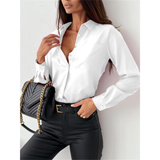 top blouses : Victoria – Blouse Élégante Boutonnée avec Coupe Classique in Blanc van Seroa