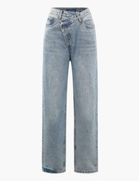 Asymmetrische Damenjeans mit hoher Taille Röcke 15.3.2025