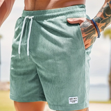 skirts : Luca – Short Décontracté en Velours Côtelé Léger avec Cordon de Serrage in Vert clair van Seroa