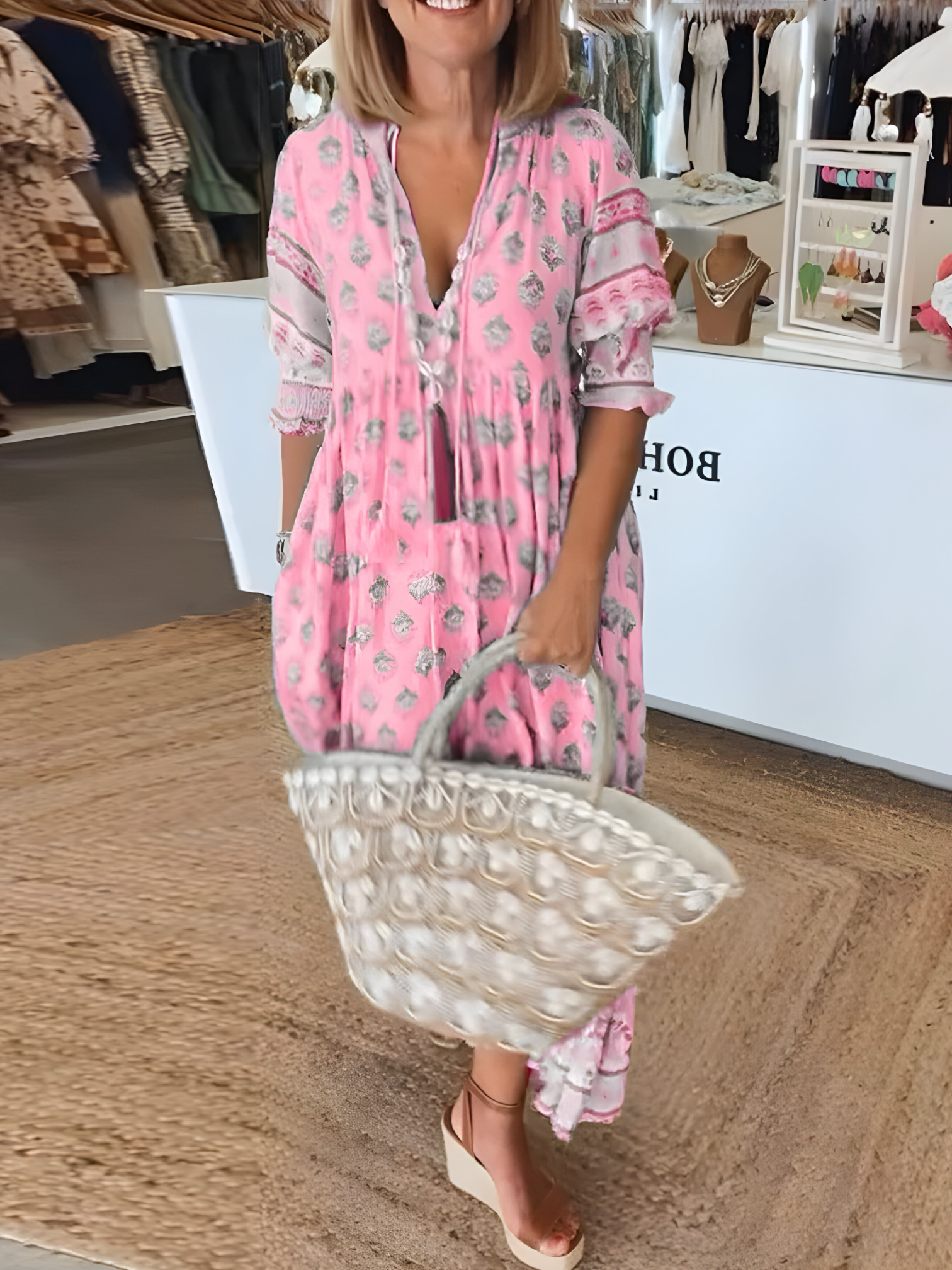 Alitha | Robe Femme Casual Élégante Mi-Longue