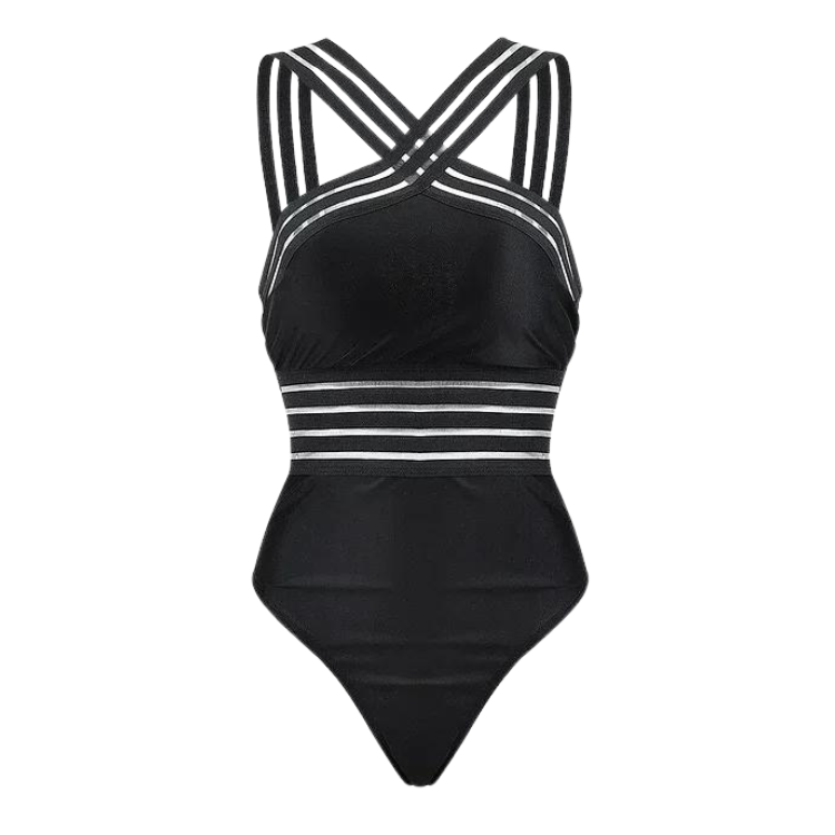 swimwear : Elena – Maillot de bain une pièce élégant à bretelles et taille haute in 2XL van Seroa