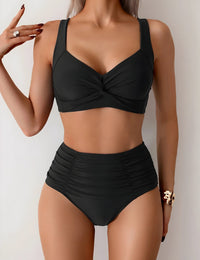 Maillot de Bain Bandeau Femme 2 Pièces Élégant Confort Plage & Piscine