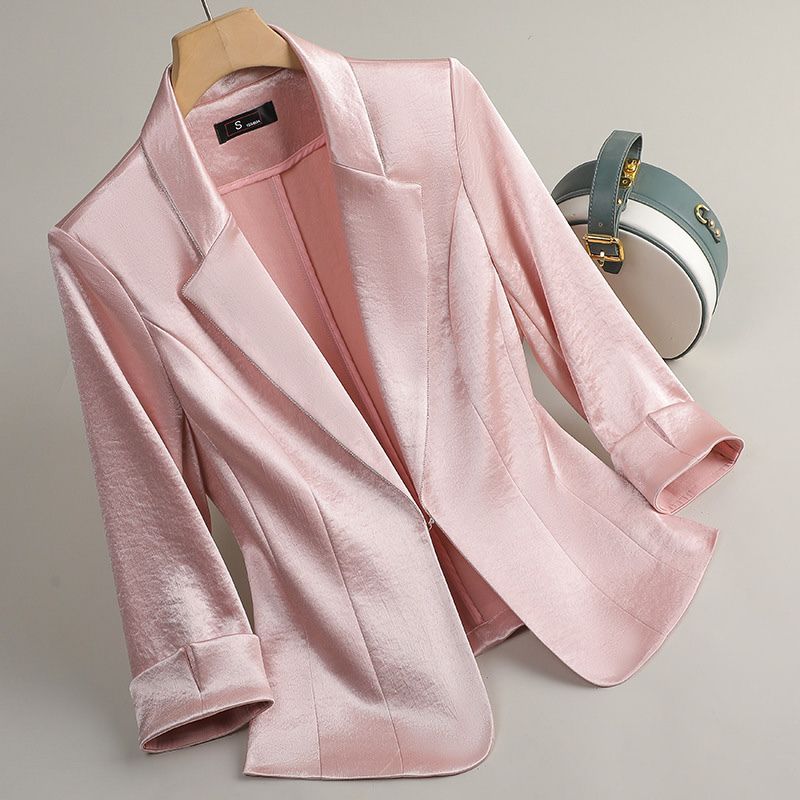 Blazer Élégant en Satin pour Femme 2