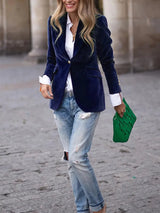 Blazer Élégant en Velours pour Femme 6