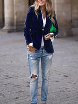 Blazer Élégant en Velours pour Femme 7