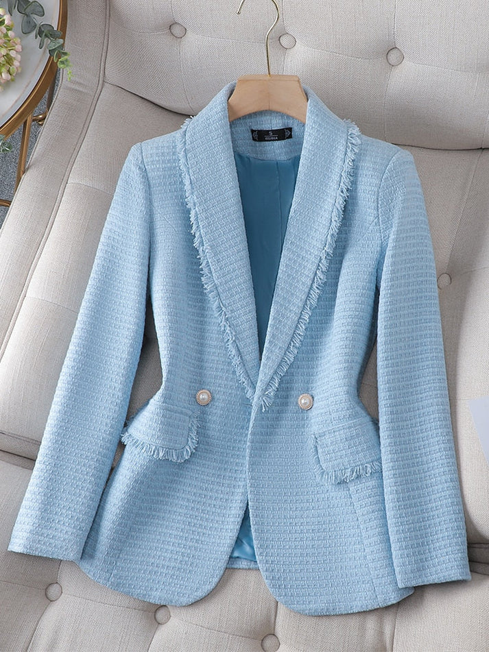 Blazer Femme Élégant avec Franges 1