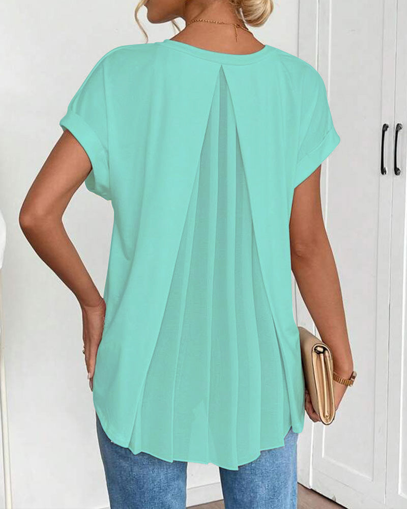 Blouse Femme Élégante Décontractée à Manches Doubles 8
