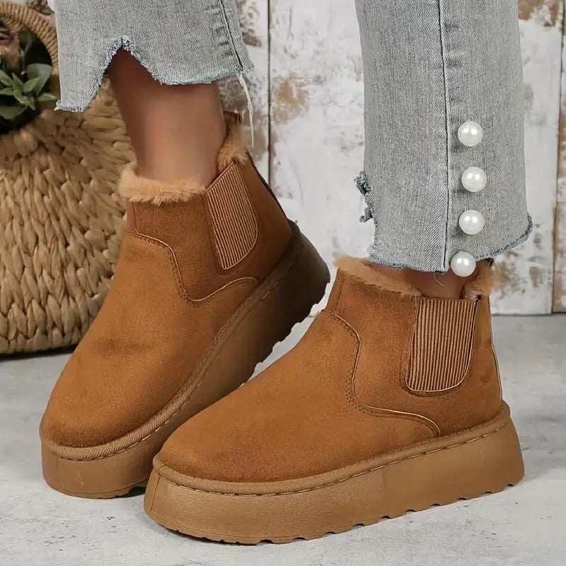 Bottes Décontractées Femmes Doublées Fourrure 2