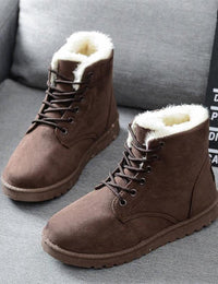 Halbhohe Damenstiefel, bequeme Schuhe, Herbst-Winter-Mode
