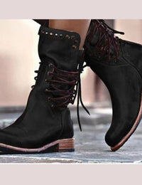Bottines Femme Confortables en Cuir Noir Style Élégant et Doux