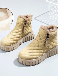 Bottines au Design à Carreaux Femme Accessoires De Mode