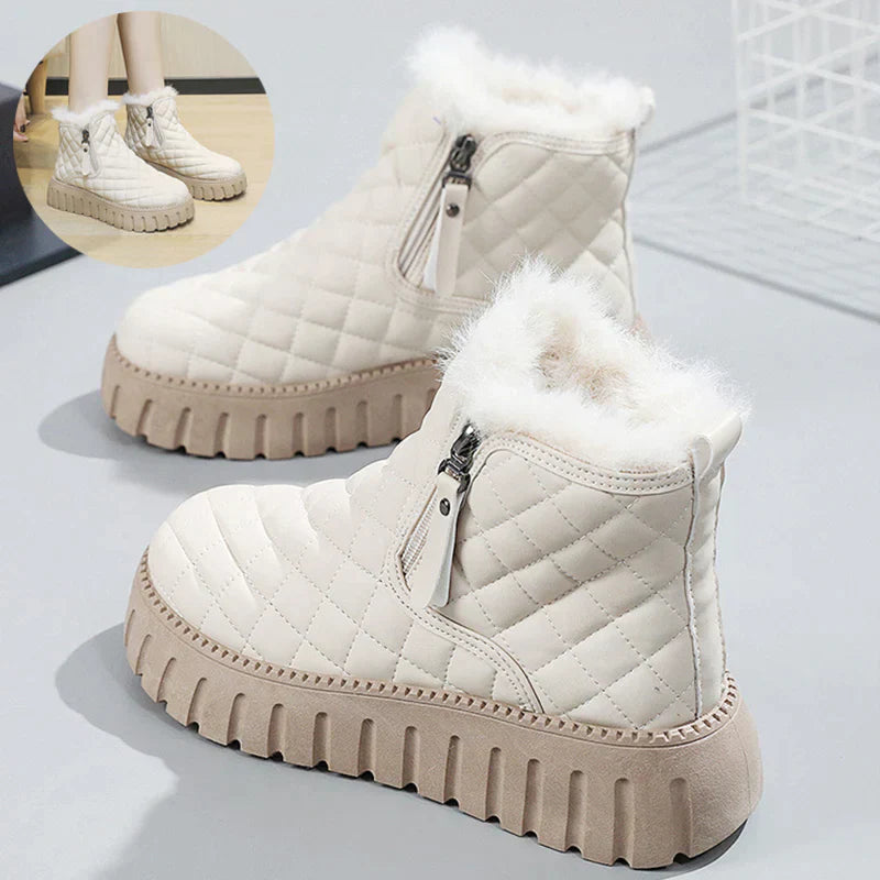 Bottines Femme Élégantes à Carreaux 5