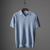other : Lukas – Polo Homme Haut de Gamme en Maille Texturée in Bleu van Seroa