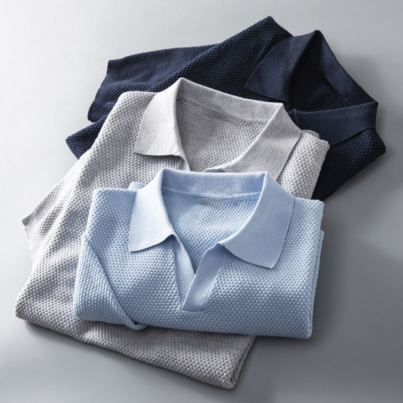 other : Lukas – Polo Homme Haut de Gamme en Maille Texturée in van Seroa