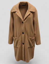 Lange Damenjacke aus Wolle und Polyester, Herbstkollektion