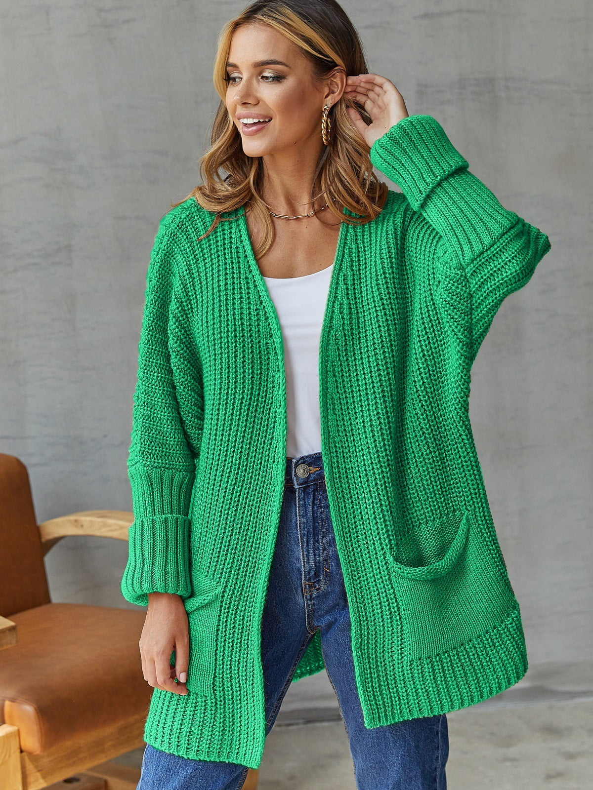 Cardigan Ample en Coton pour Femme 0