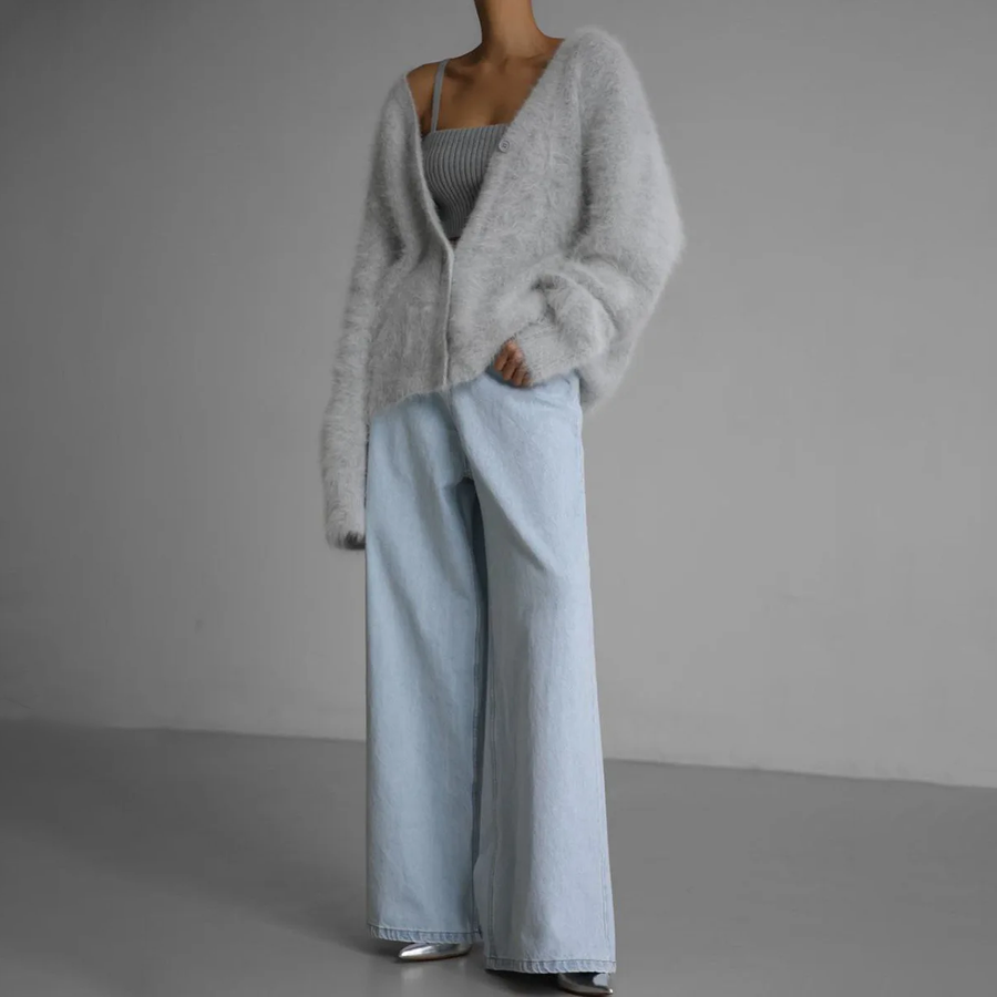 Cardigan Élégant Femme en Tissu Doux 1
