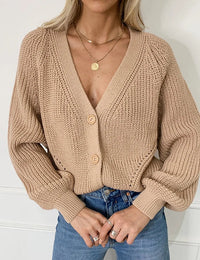 Damenweste mit Knöpfen Oversize Strickmode Accessoires