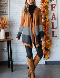 Damenweste bunt gestreift bunte Strickjacke Damenmode