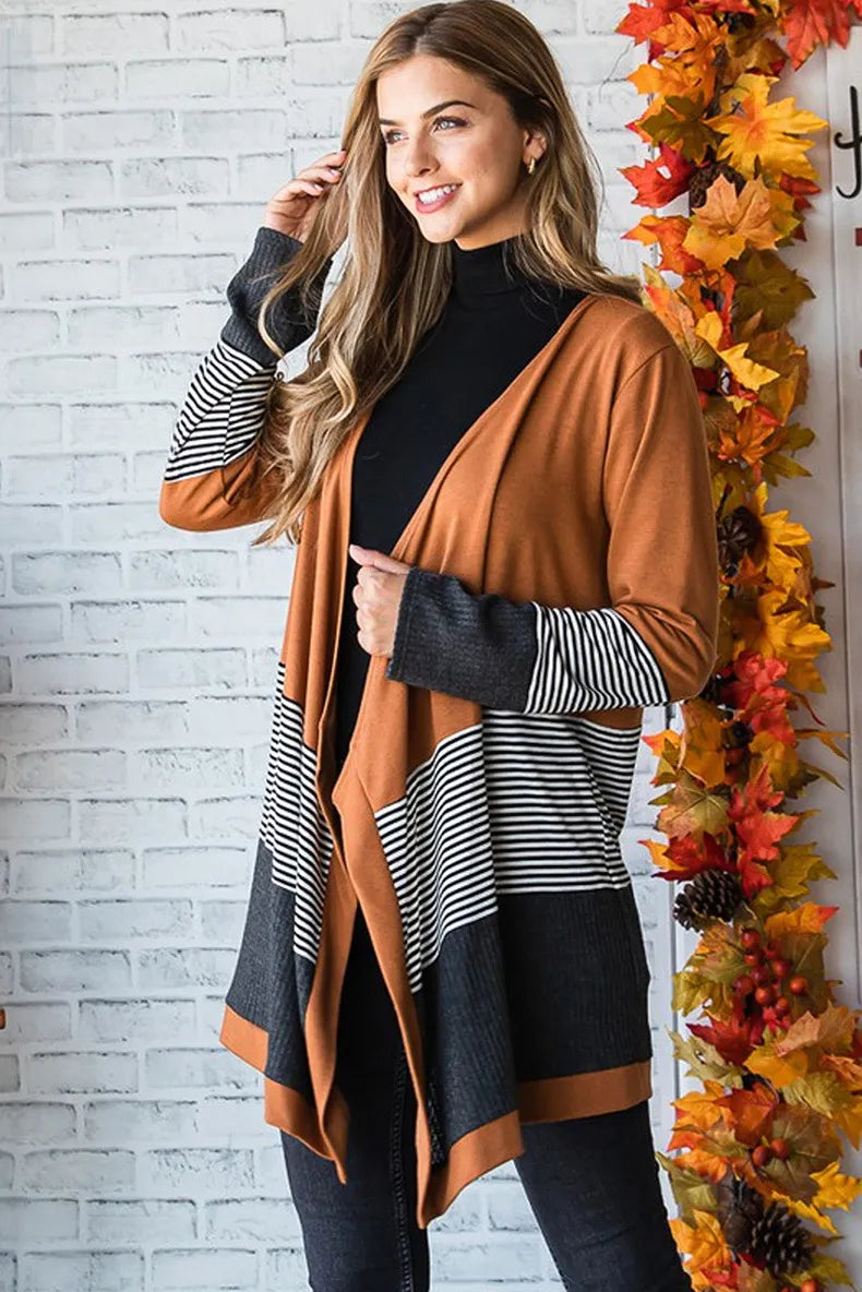 Cardigan Femme Coloré à Rayures Élégant 3