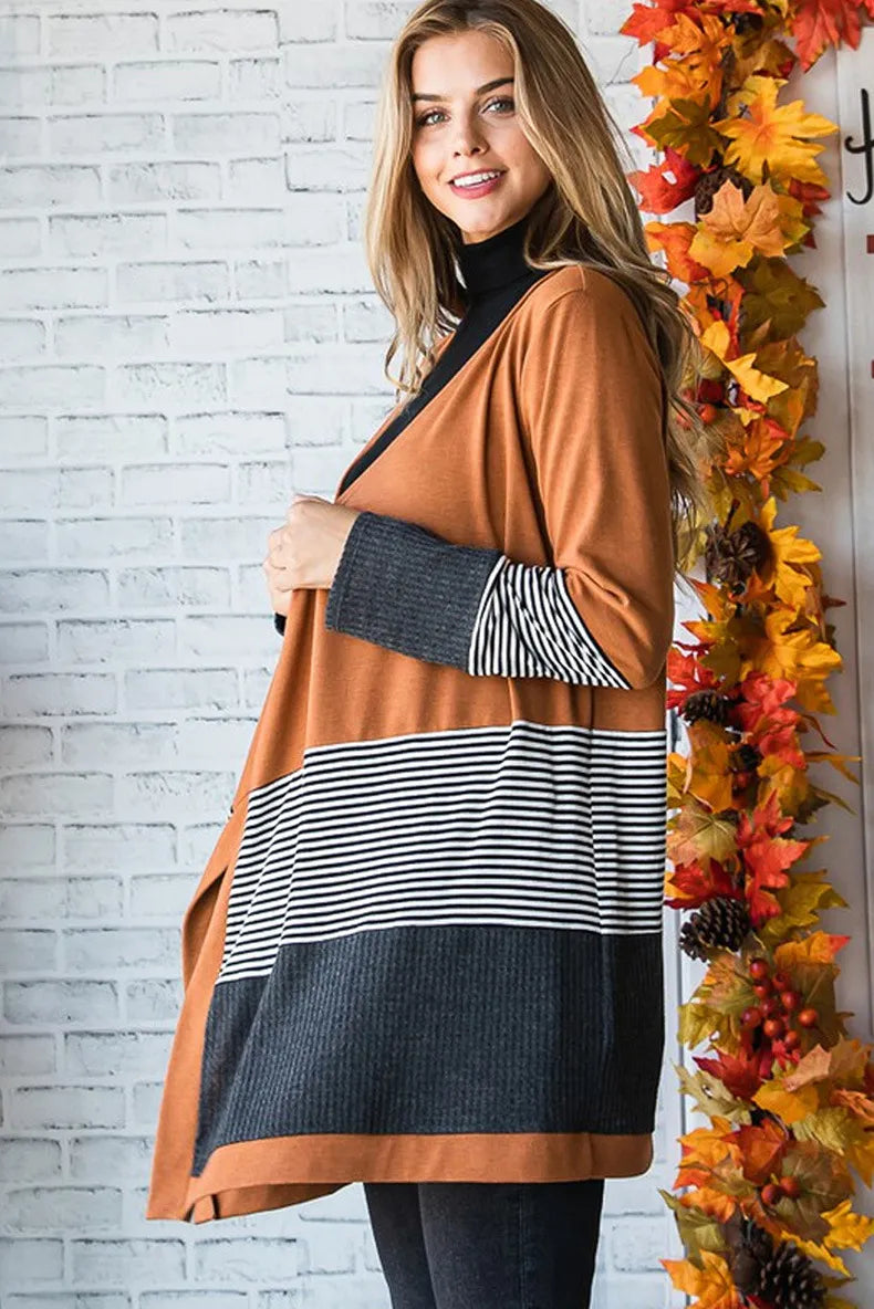 Cardigan Femme Coloré à Rayures Élégant 6