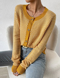 Gilet Femme Boutonné Long Manches Longues
