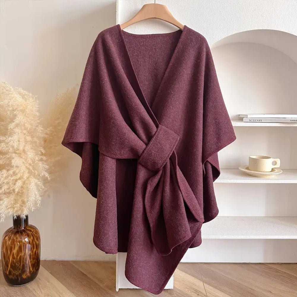 Cardigan Femme Élégant Enveloppant Kaki 7