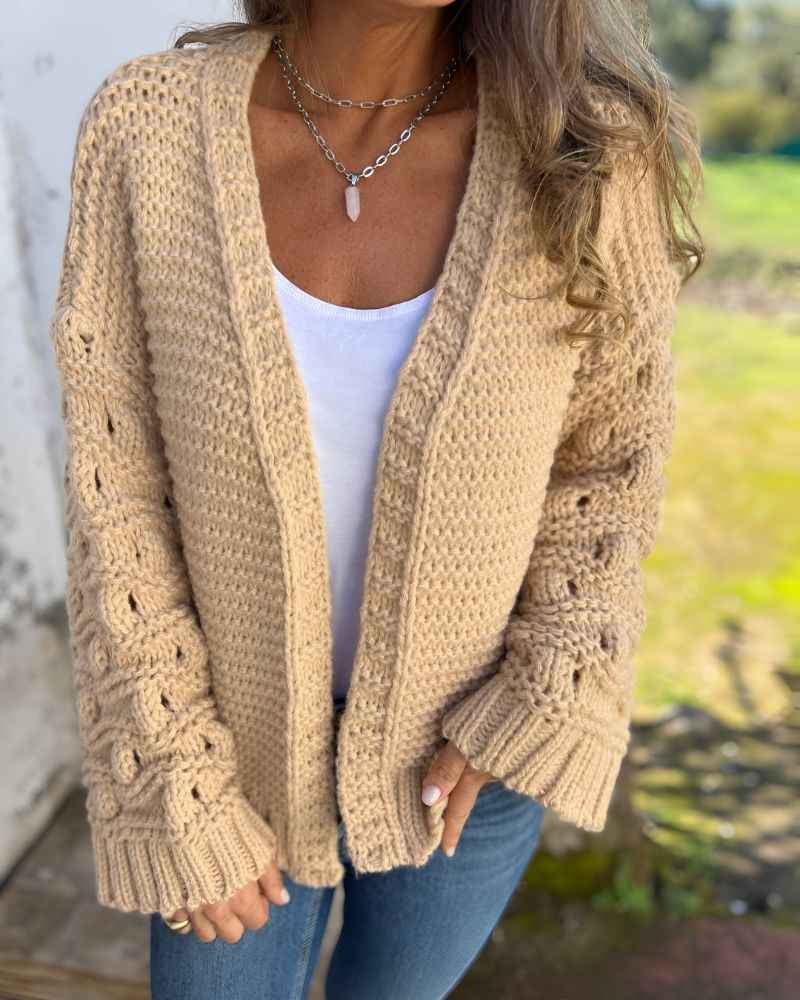 Cardigan Femme Élégant à Manches Longues 0