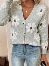 Cardigan Femme Élégant à Motif Floral 4