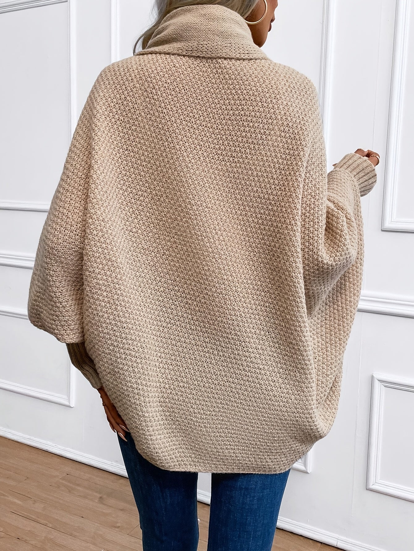Cardigan Femme Élégant en Tricot Batwing 2