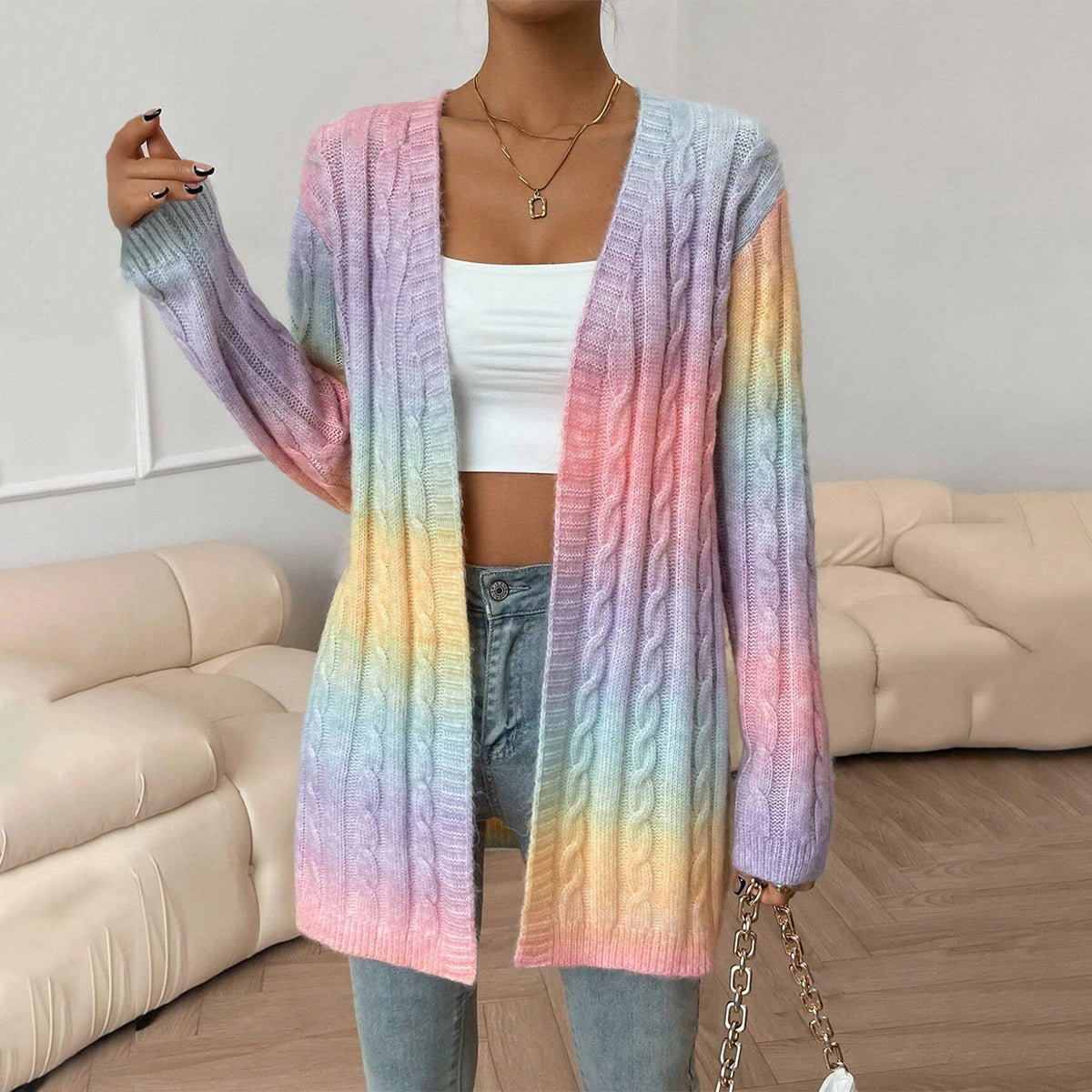 Cardigan Femme Long Chic et Confortable 3