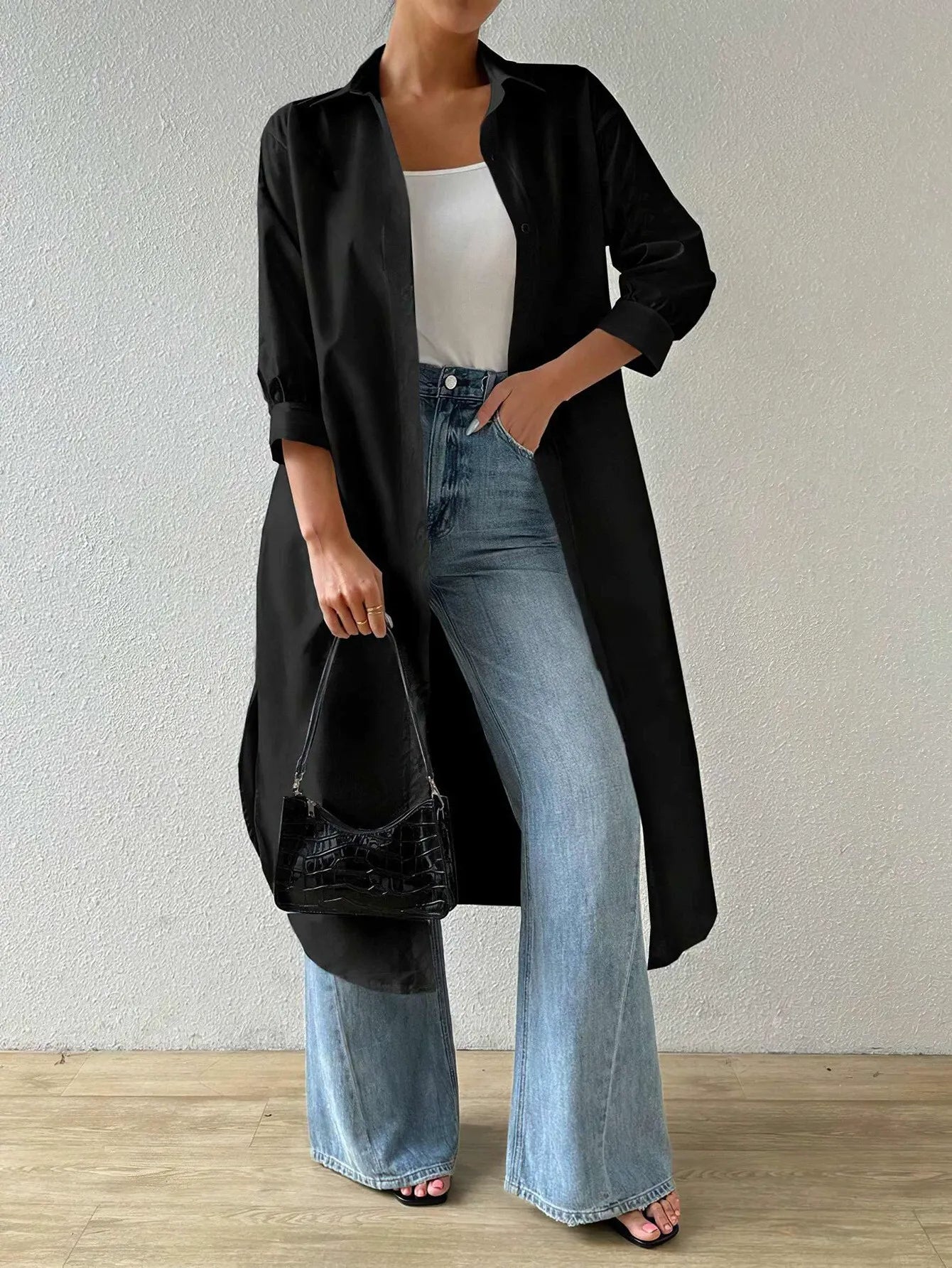 Cardigan Femme Long Légère Décontracté 0