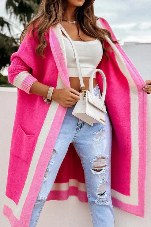 Cardigan Femme Long Ouvert Avec Poches 9