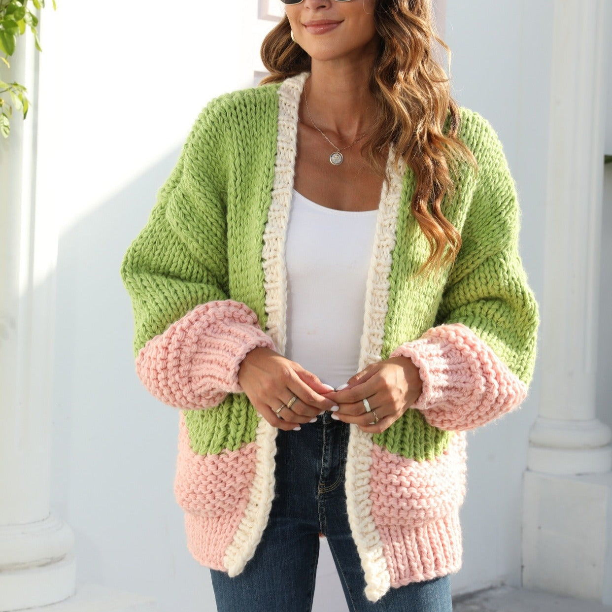 Cardigan Femme Oversize Chaud et Confortable 3