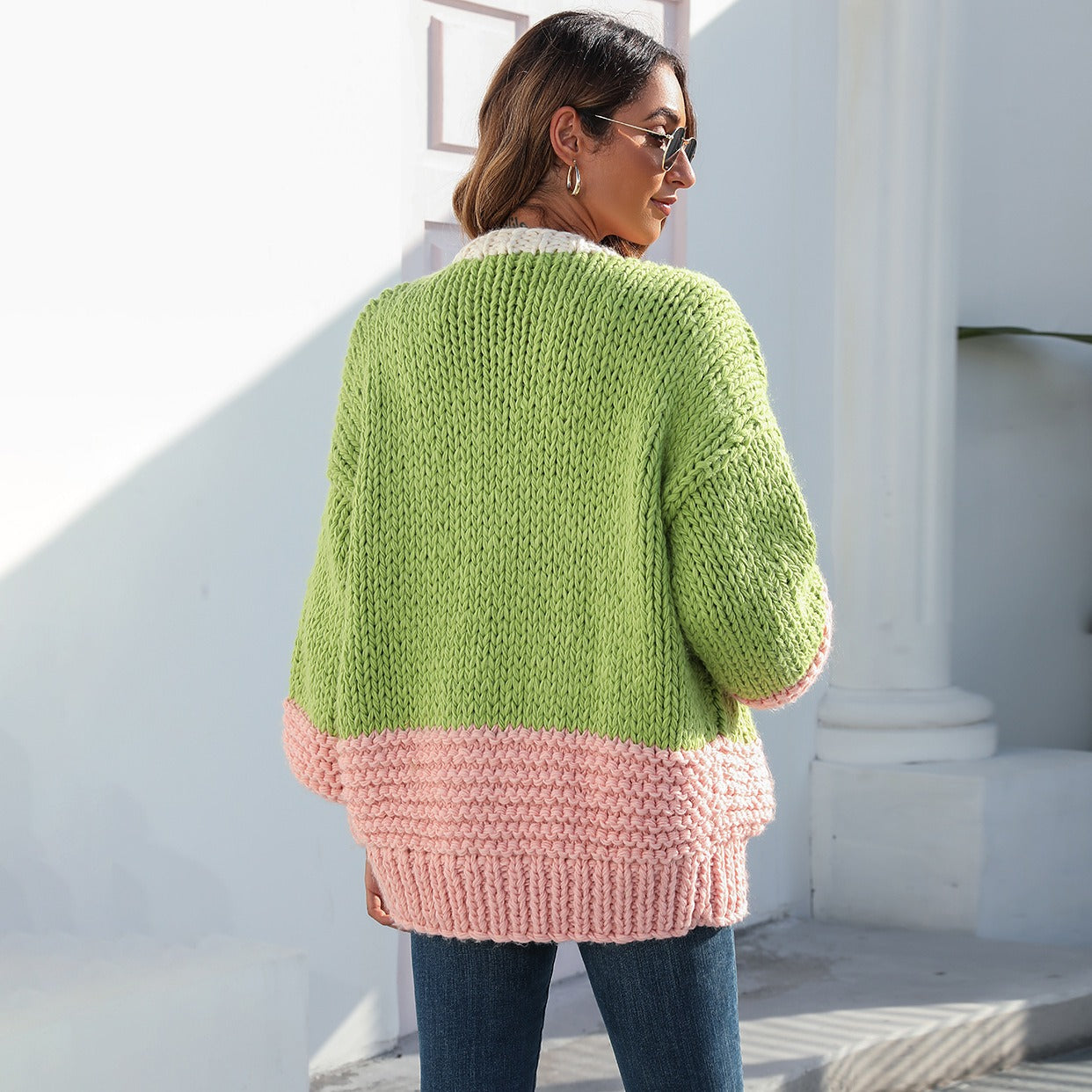 Cardigan Femme Oversize Chaud et Confortable 4
