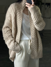 Gilet Femme Oversize Torsadé Maille Autumn Collection