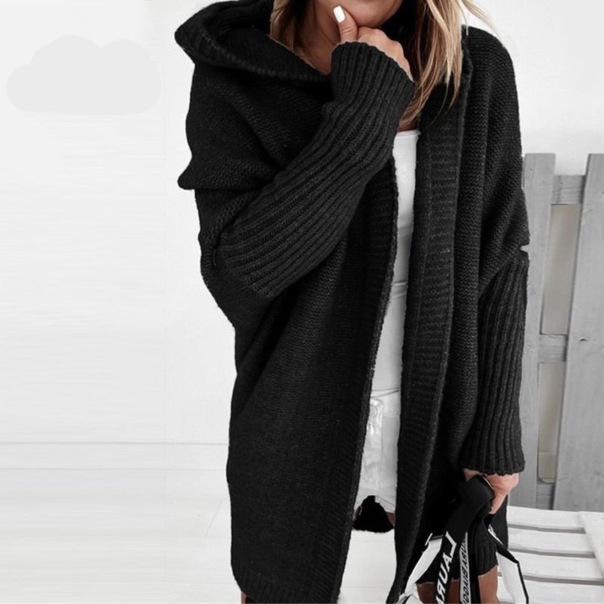 Cardigan Femme Surdimensionné à Capuche 3