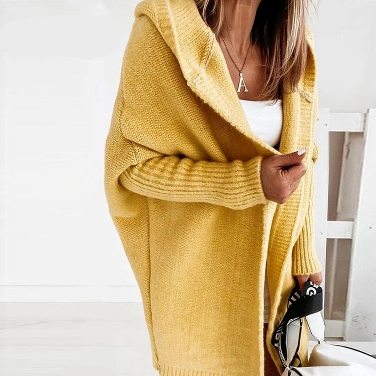 Cardigan Femme Surdimensionné à Capuche 8