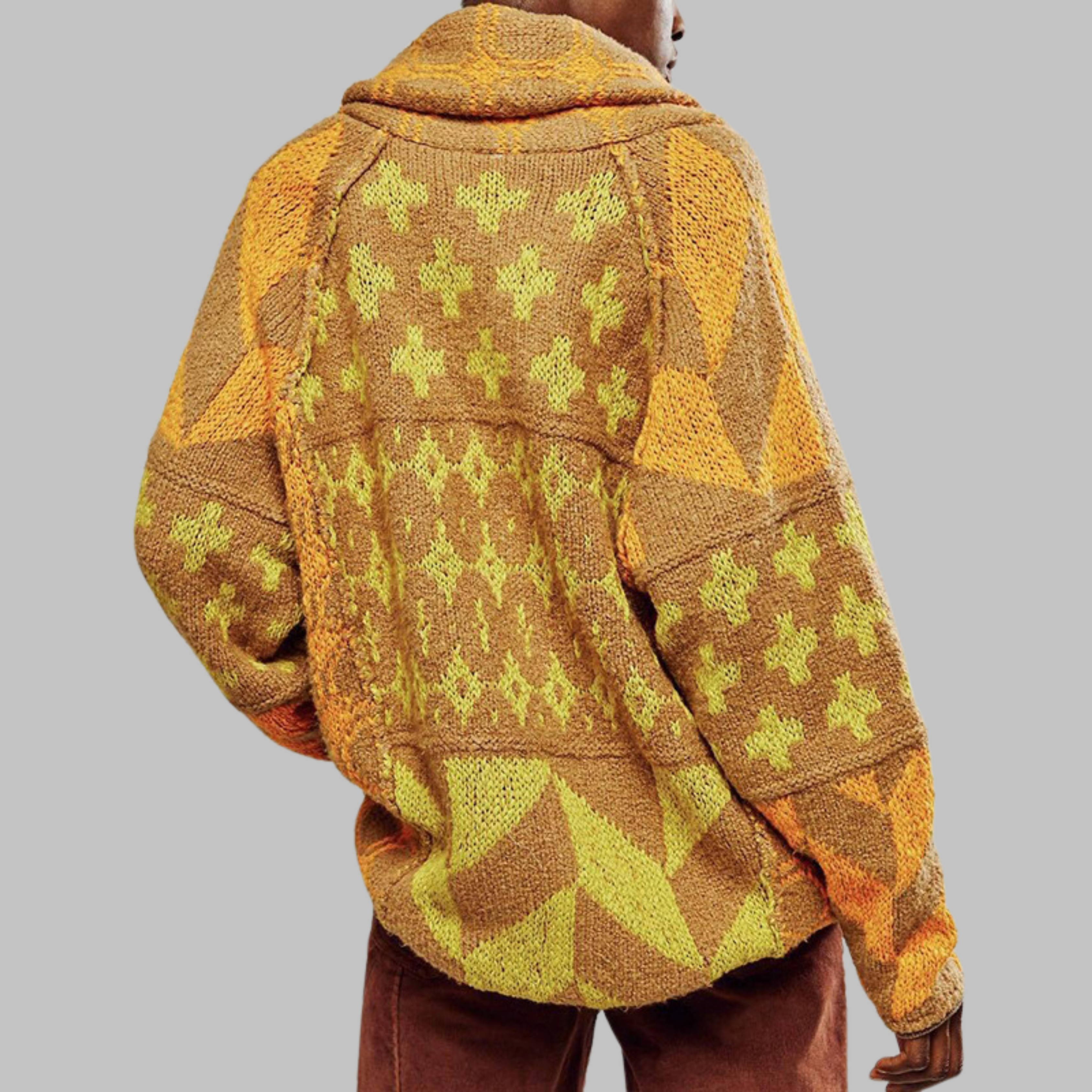 Cardigan Femme Vintage Surdimensionné Chic 3