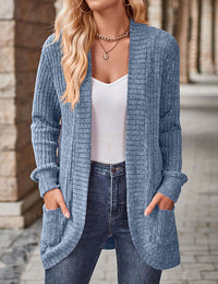Gilet Léger à Manches Longues Femme Cardigan Entretien Facile