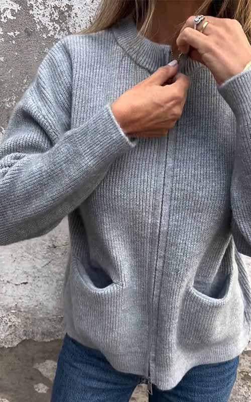 Cardigan Zippé pour Femme 2