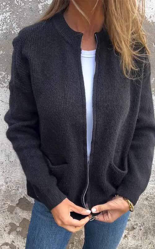 Cardigan Zippé pour Femme 4