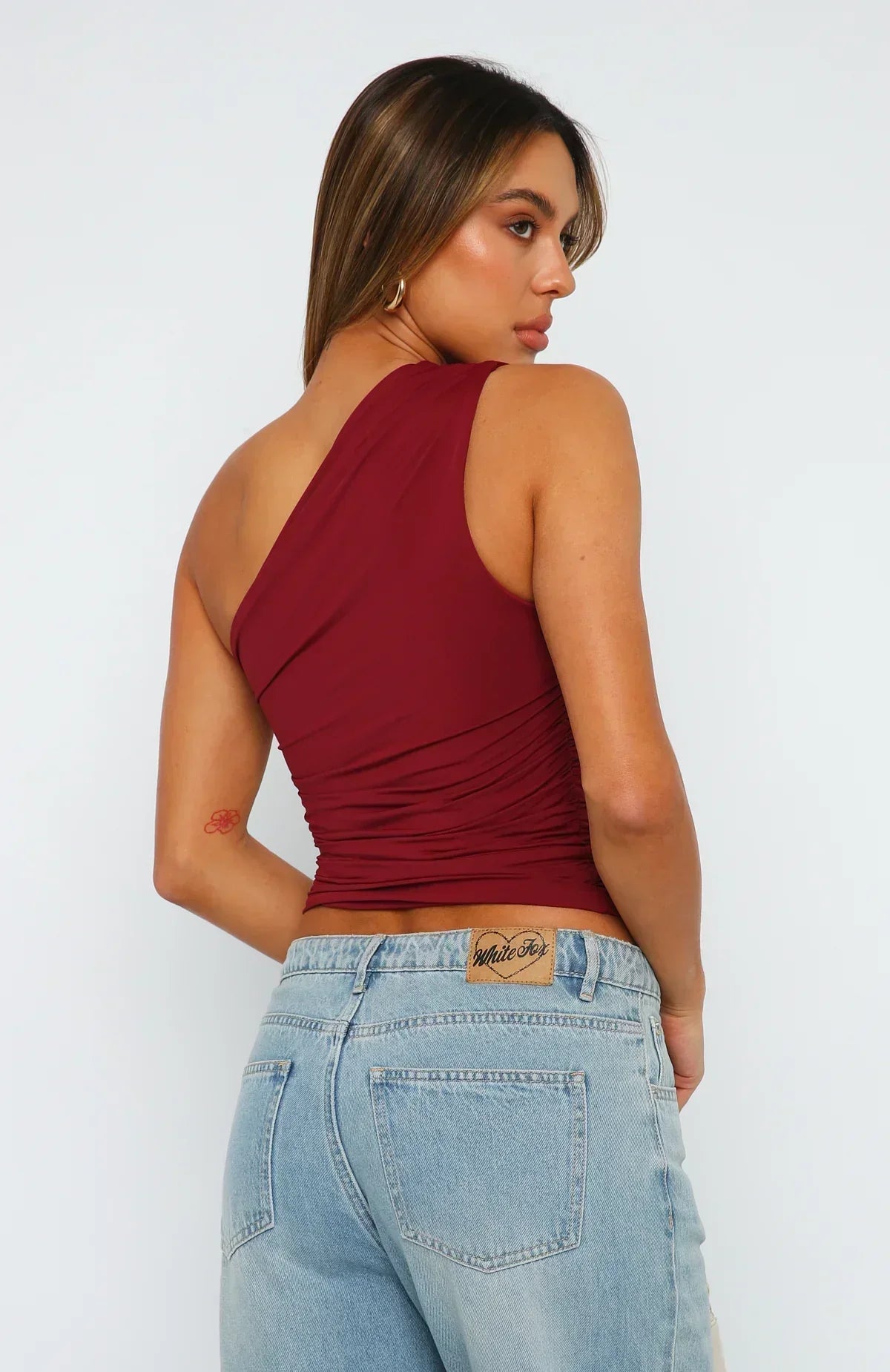 top blouses : Ingrid | Haut Femme Torsadé à Une Épaule in van Seroa