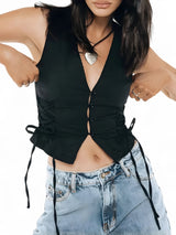 Débardeurs : Romilia | Débardeur Femme en Polyester à Boutons in van Seroa